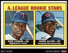 1967 Topps #569 Rod Carew A.L. RCs Twins / Senators RC HOF 4 - VG/EX