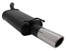 Novus Endschalldämpfer 1 x 90 mm SR - Design Stahl für Opel Tigra - A / S93
