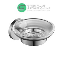 Flova Coco Glass Soap Dish Wall Mounted – Brushed Nickel