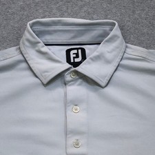 Footjoy FJ Polo Shirt Mens Large Grey Athletic Golf Performance Logo Lightweight