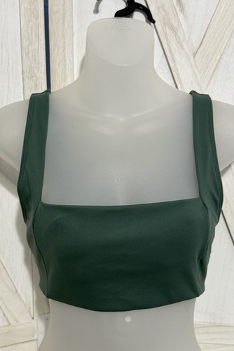 PINK Forest Green Ultimate Square-Neck Sports Bra Women's Size Medium NWT - Picture 4 of 7