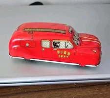F.D. Vintage Tin Litho Friction Sedan 4.5 inches long 