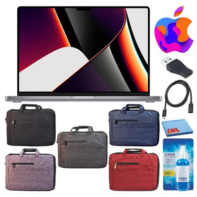 Apple MacBook Pro 16'' Laptop (2021, M1 Pro, 512GB/1TB, Space Gray) + Carry Bag