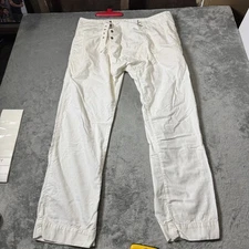 Osklen Rio de Janeiro Blue Striped Cotton Sarouel Harem Cropped Pants Size S EU