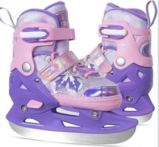 Nattork Adjustable Child Ice Skates Size S 10c-13c.NIB.Purple And Pink