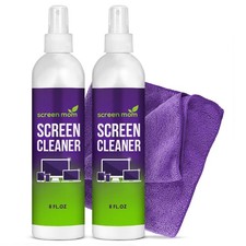 Screen Cleaner Spray and Microfiber Cloth 2-Pack 2x8oz by Screen Mom-Screen