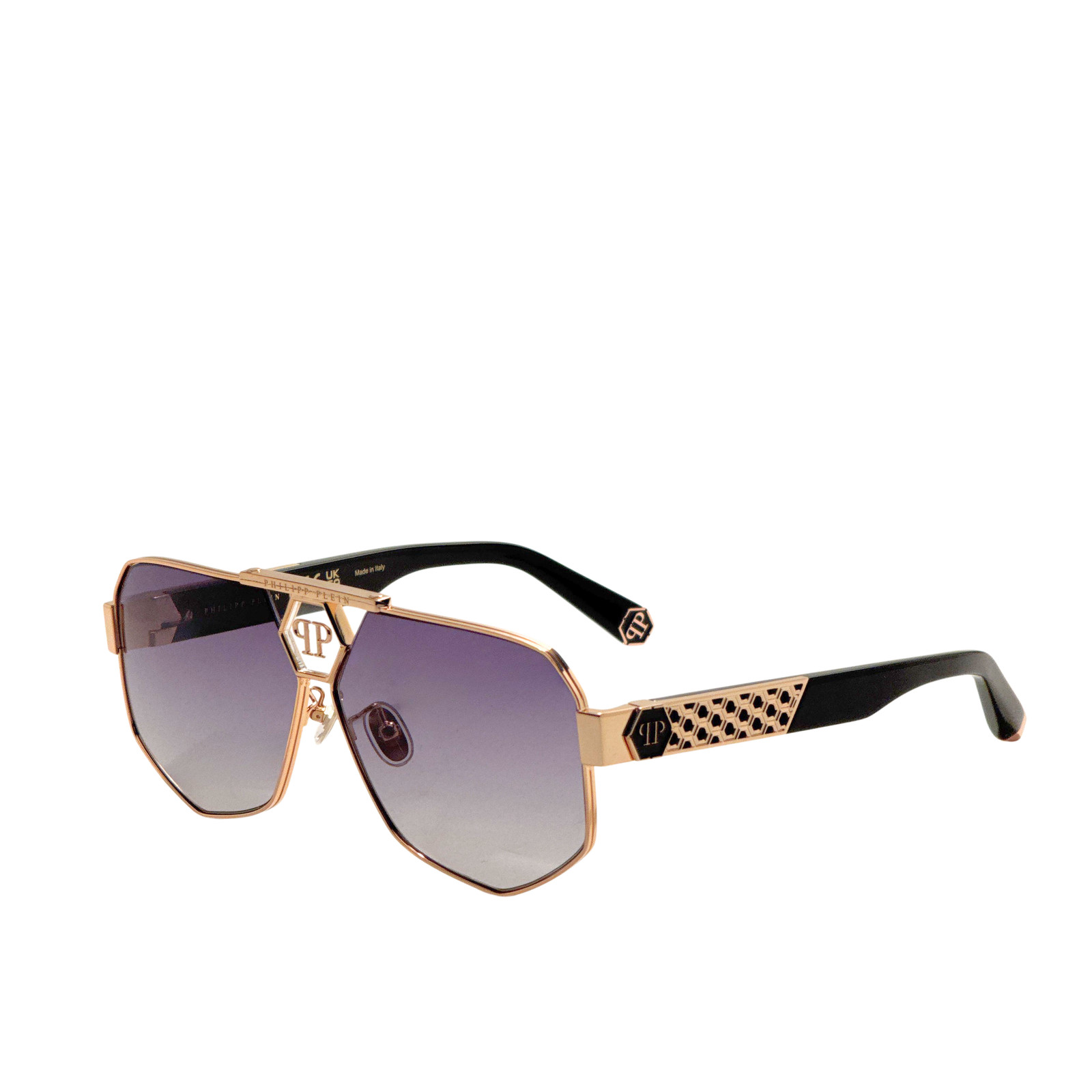 Philipp Plein Mens 63mm Rose Gold Black Sunglasses SPP107M630302 26390₽