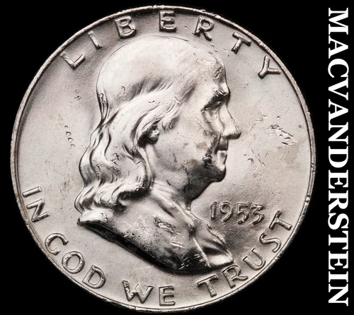 1953-D Silver Franklin Half Dollar - FBL - Choice Gem Brilliant Unc+++  #G8225
