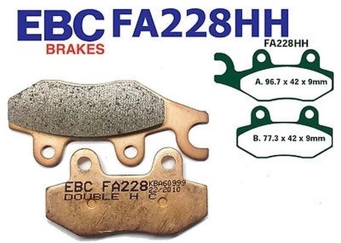 Pastillas de freno EBC FA228HH para MZ/MUZ Keeway RT Suprlight Cruiser Blackster 125 250 Foto 3 de 4
