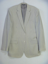 Jos. A. Bank Sport Coat Jacket Blazer Mens Striped Seersucker Tailored Fit 42L