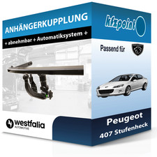 WESTFALIA Anhängekupplung abnehmbar passend für Peugeot 407 Stufenheck 04- neu