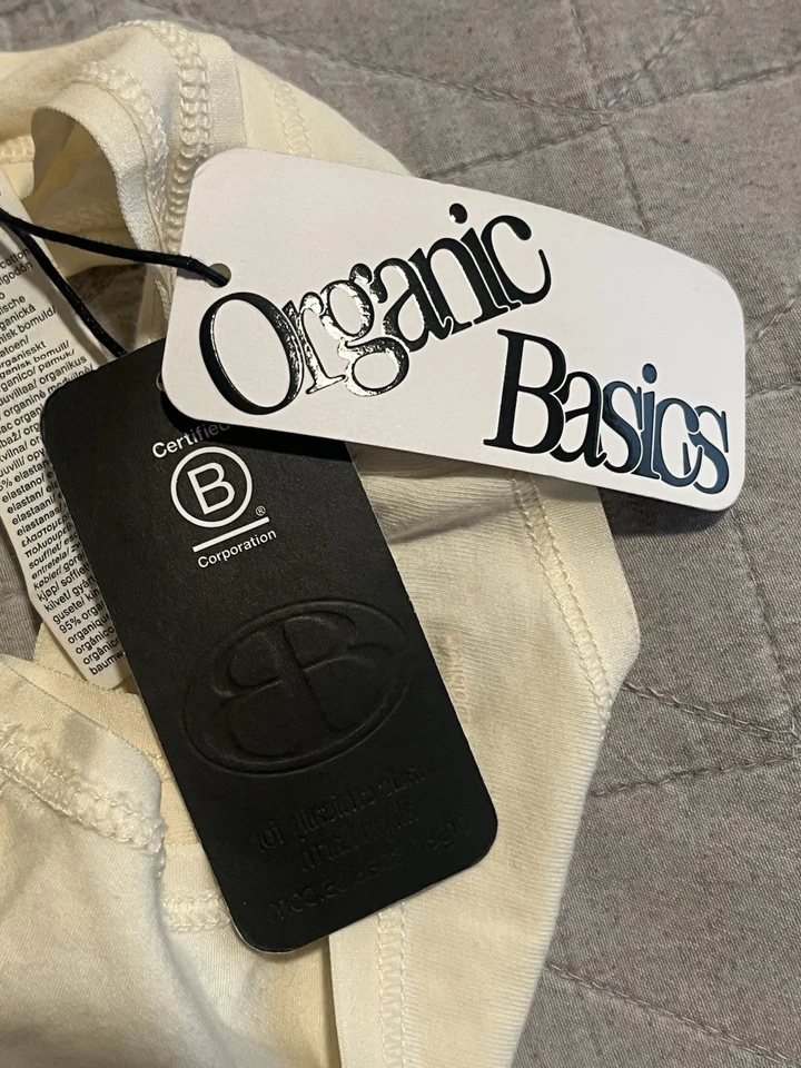 Organic Basics Thong Panty Womens Size Small White Tiny Underwear Panties NWT - Image 4 of 4