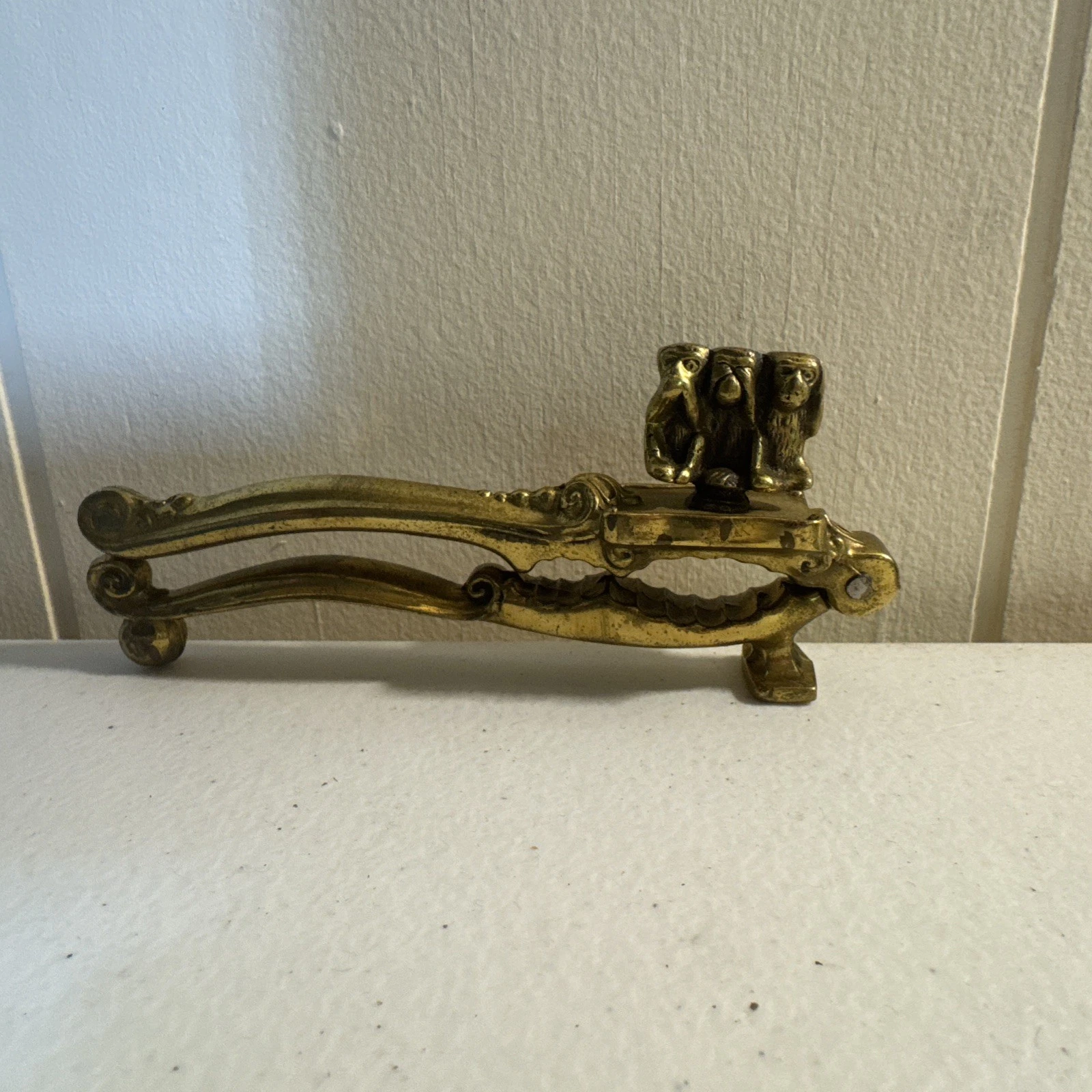 Vintage Nutcracker Monkey Speak See And Hear No Evil RARE !!!