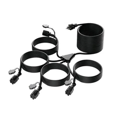 K KASONIC 46FT Christmas Lights Outdoor Extension Cord with Mutil Outlets, ETL