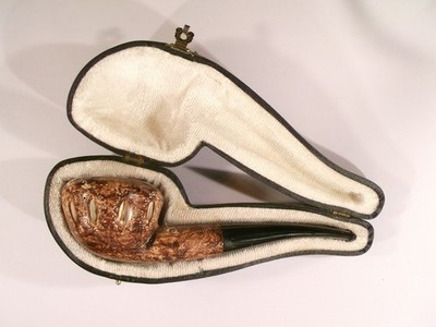 Meerschaumpfeife im Lederetui C Nr.2 Filter 9mm NEU