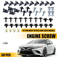 50PCS Engine Splash Shield Fender Bumper Screw Clips Rivet Fastener For Lexus