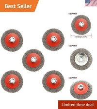 5 Pack 4 Inch Coarse Crimped Wire Wheel Brush for Angle Grinder with 5/8 Inch...