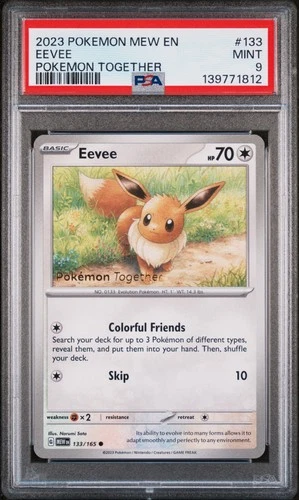 2023 POKEMON MEW EN-151 POKEMON TOGETHER #133 EEVEE PSA 9