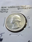 1934  Washington Silver Quarter Heavy Motto Choice AU