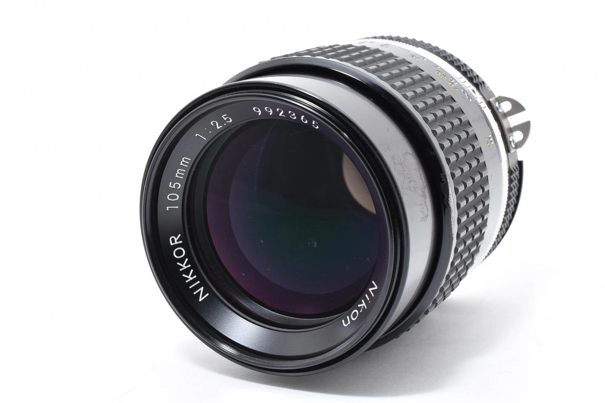 Nikon AI-S Camera Lenses 105mm Focal f/2.5 Maximum Aperture for