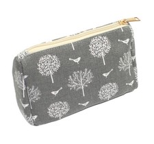 The Olive House® Womens Mulberry Tree & Bird Design Floral Canvas Make Up Bag