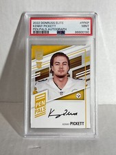 2022 Panini Donruss Elite Kenny Pickett Pen Pals Rookie Autograph Auto PSA 9
