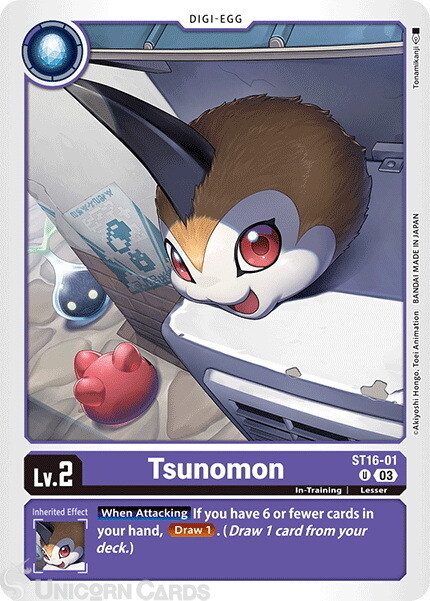 ST16-01 Tsunomon :: Uncommon Digimon Card :: ST16: Starter Deck Wolf of Friendsh