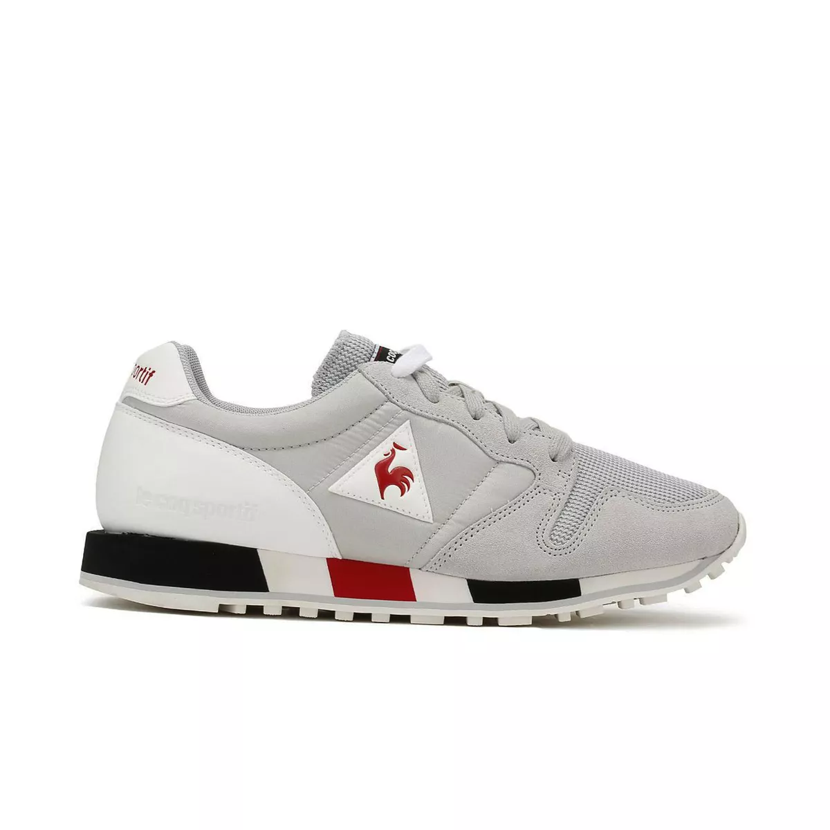 Le Coq Sportif Omega Nylon Lace Up Grey Synthetic Mens Trainers 1810186