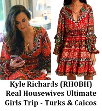 Farm Rio Tropical Shine Dress Boho CELEBRITY Party Balloon Sleeve S/M NWT $350