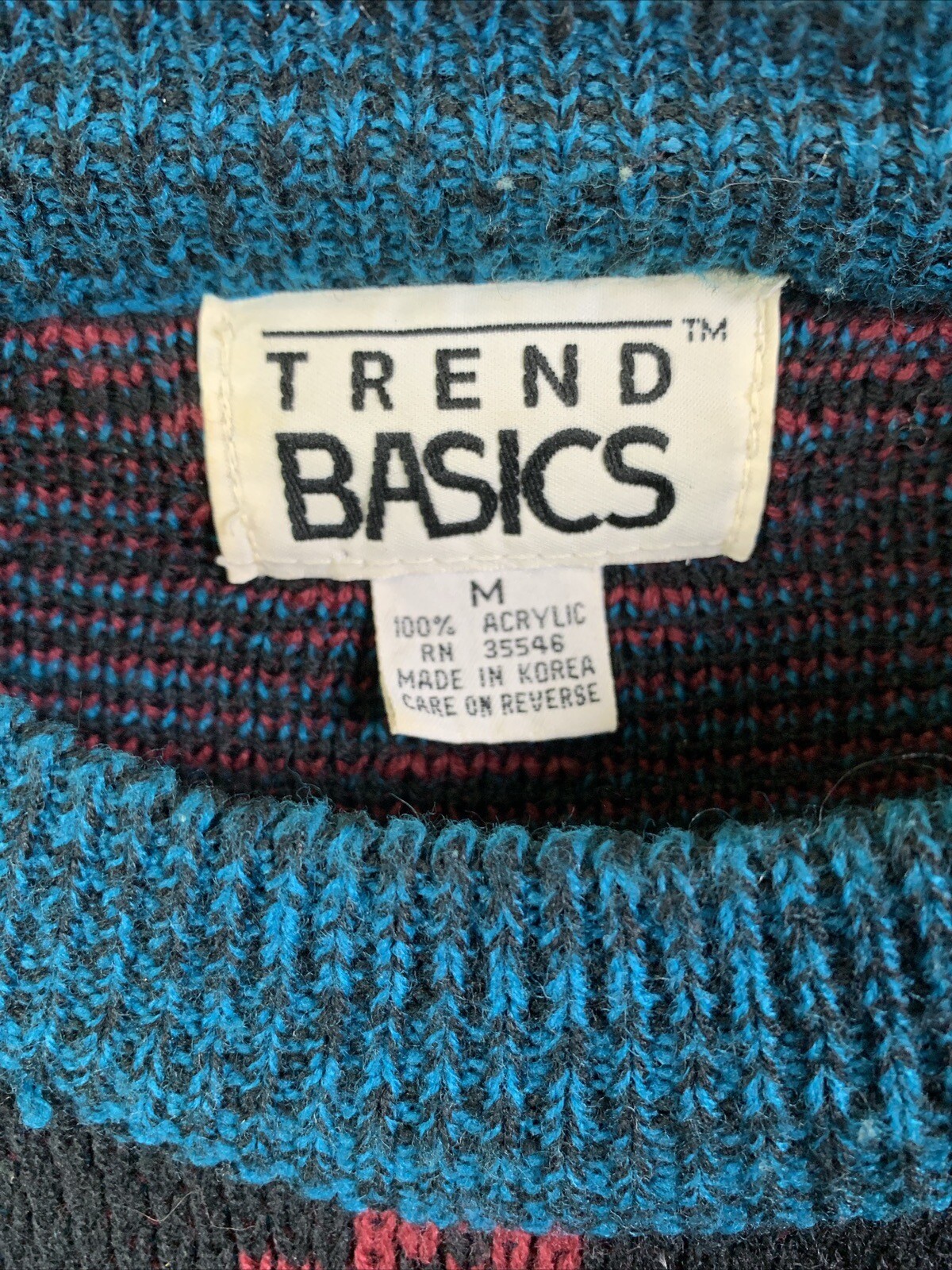 90s Aztec Geometric Pattern Sweater Basic Trends … - image 11