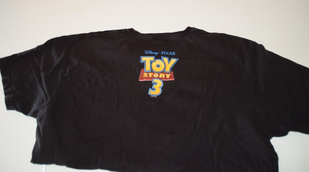 2010 Toy Story 3 T Shirt Size Large Black Disney Pixar Movie Promo