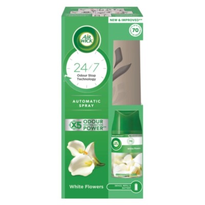 4x Airwick Freshmatic Max Starterset - Halter+Refill White Flowers 250ml - beige