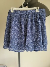 New With Tags Old Navy Blue Floral Print Above the Knee Skirt M Elastic band