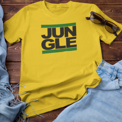 JUNGLE T-SHIRT (DMC DNB Drum and Bass Junglist DJ Dub Step Reggae Ragga Rave Run