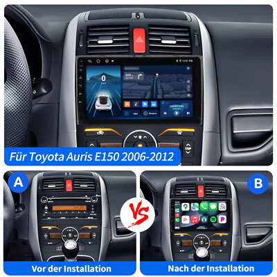 Für Toyota Auris E15 2006-2012 Carplay Autoradio GPS Navi BT 4G+64G Android 13.0