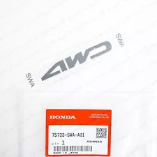 New Genuine OEM Honda 07-09 CR-V 4WD Decal Sticker 75723-SWA-A01