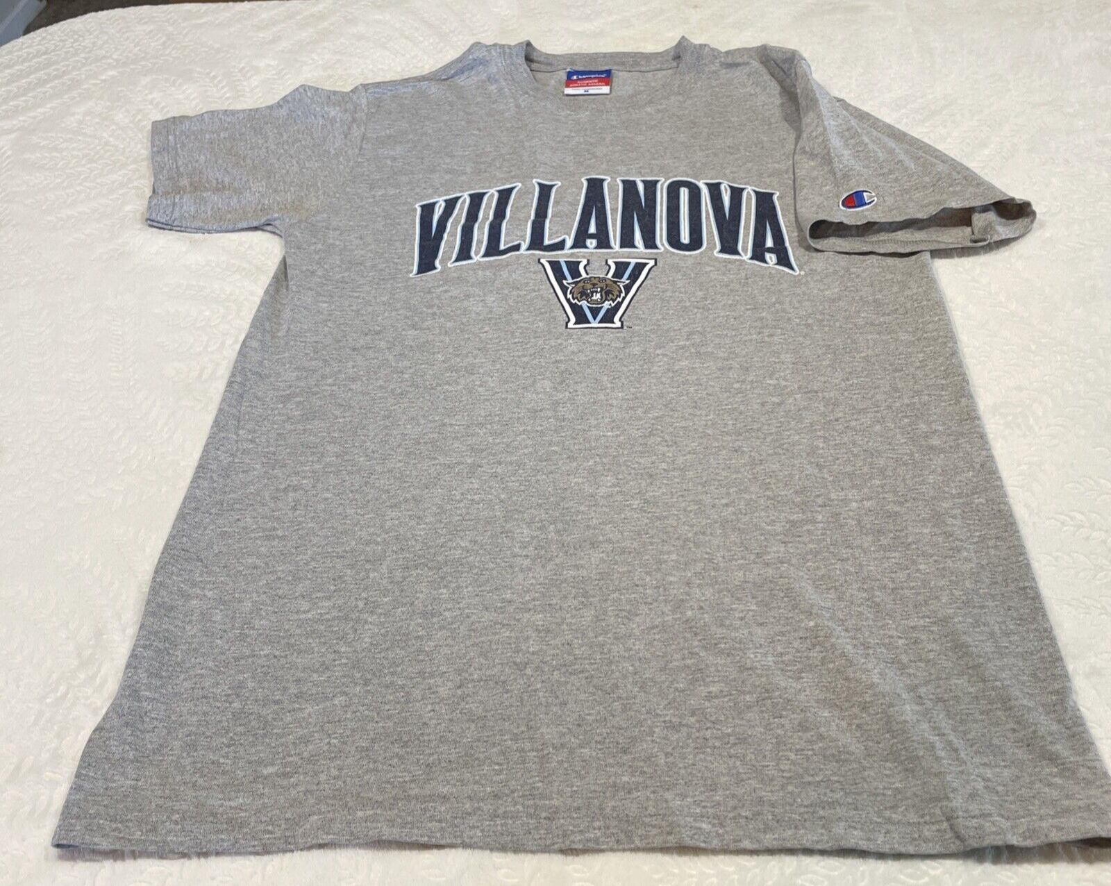 Villanova Wildcats T-Shirt Mens Grey Short Sleeve Champion Size M