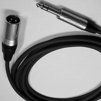 1-25'FT Mogami 2552 Neutrik XLR-Male - 1/4 6.3mm TRS Microphone Audio Cable Cord