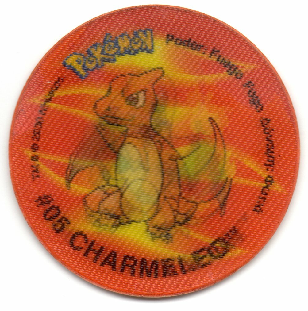 #04 CHARMANDER TAZO HOLO 2 LENTICULAR EVOLUCION POKEMON TAZOS 2000 MATUTANO
