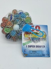 Toy Marbles 50 Pack by IMPERIAL TOY 15486  Includes 1 Super Shooter NEW D1 
