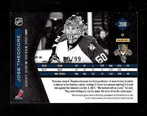 FLORIDA PANTHERS JERSEY AUTOGRAPH NHL HOCKEY CARD SEE LIST - Picture 5 of 62