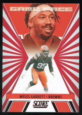 2021 Score Myles Garrett Game Face Insert Red Parallel Cleveland Browns 