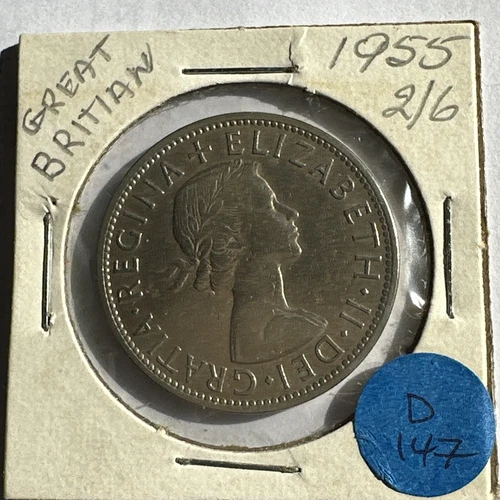 UK great britain 1/2  crown 1955  (3411797/D147)