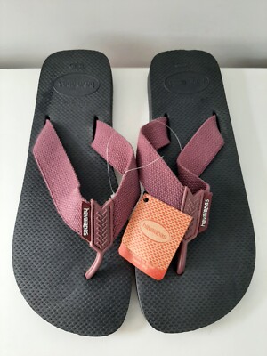 *HAVAIANAS URBAN BASIC FLIP FLOPS GREY/WINE MENS UK