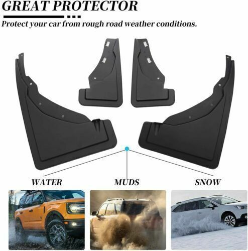 Mudguard Fits for Bronco Sport 2021-2024 Platic Mud Flaps Fenders 4pcs/set - Picture 5 of 7