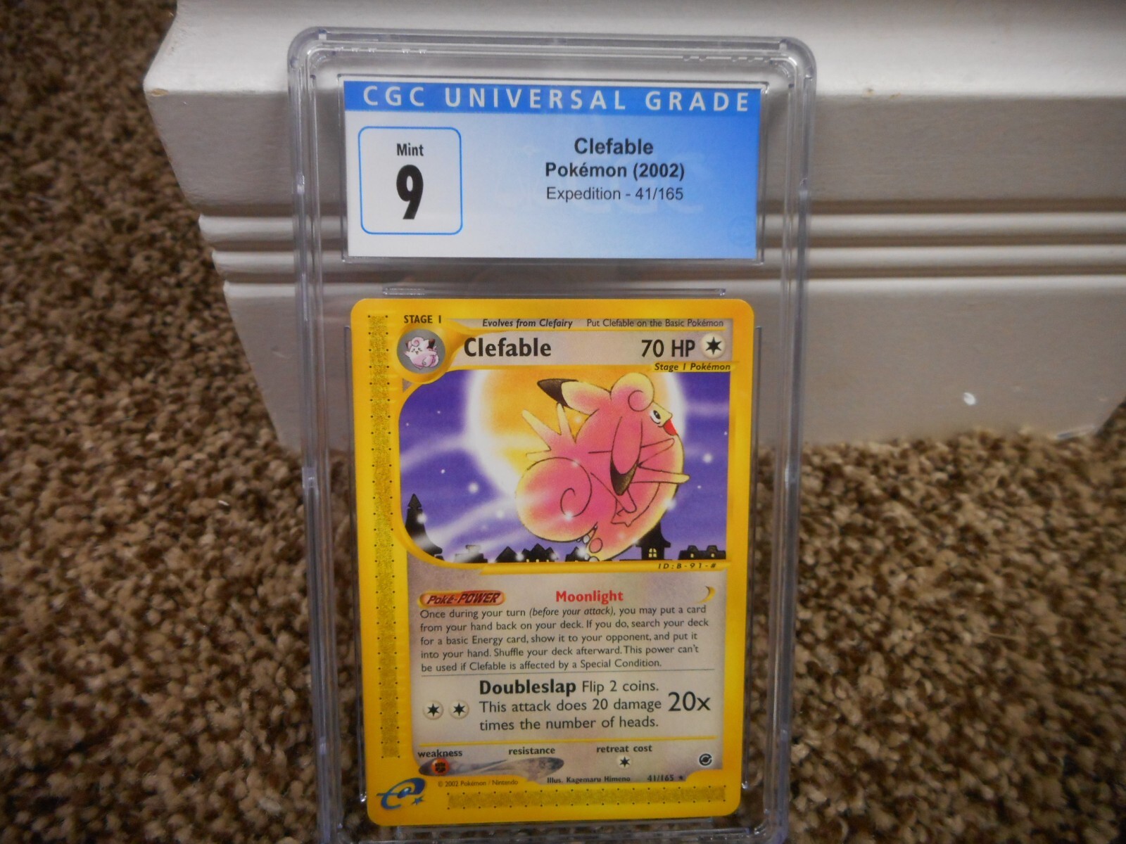 Clefable cgc 9 MINT NON HOLO RARE Expedition 2002 E-Reader 41/165 psa Pokemon