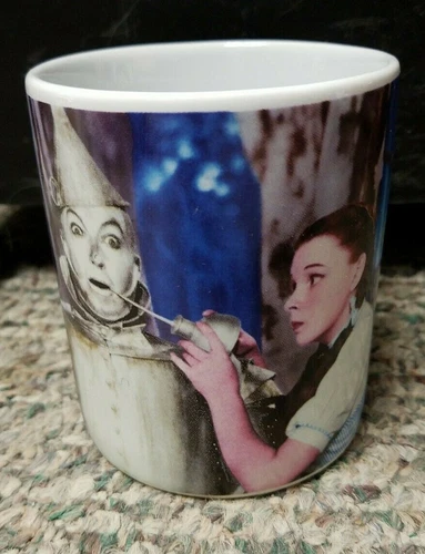 RARE WIZARD OZ COFFEE MUG DOROTHY TINMAN 1999 CUP WARNER BROS STUDIO STORE