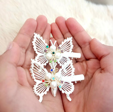 Stainless Steel Butterfly Hair Clip Elegant And Beautiful Silver Gift Parties