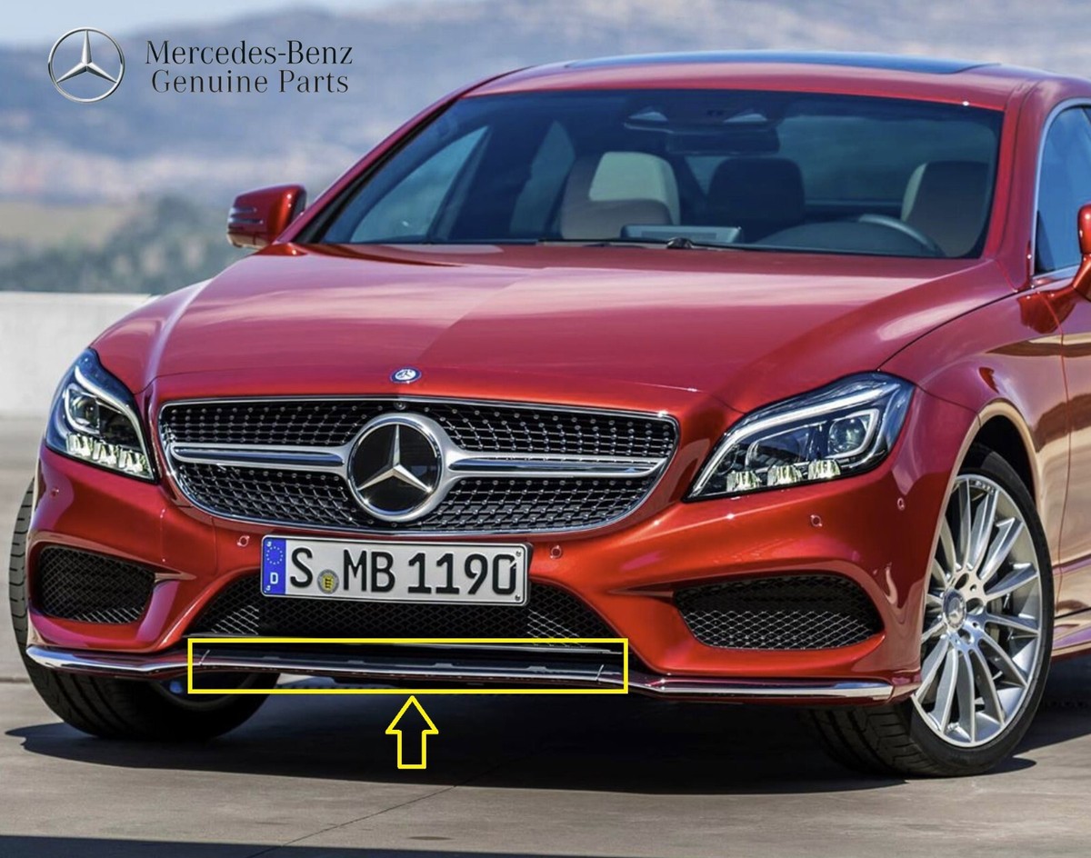 Genuine Mercedes W218 CLS AMG Front Bumper Lower Chrome Lip Trim