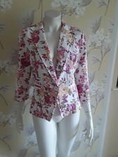 Ladies Jacket Cotton Summer Size 8/10 Uk Eur 36 New